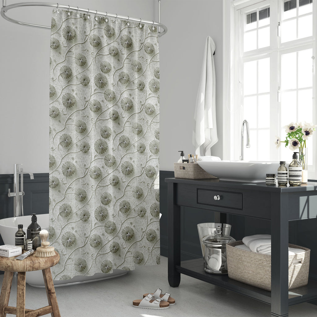 3D Abstract Flowers Washable Waterproof Shower Curtain-Shower Curtains-CUR_SH_EL-IC 5016121 IC 5016121, 3D, Abstract Expressionism, Abstracts, Black and White, Botanical, Floral, Flowers, Fruit and Vegetable, Fruits, Nature, Patterns, Retro, Semi Abstract, Signs, Signs and Symbols, White, abstract, washable, waterproof, shower, curtain, wallpaper, pattern, seamless, background, wall, design, decor, beauty, branch, climber, curve, decoration, elegance, element, fruit, gray, imagery, ornate, repetition, seeds