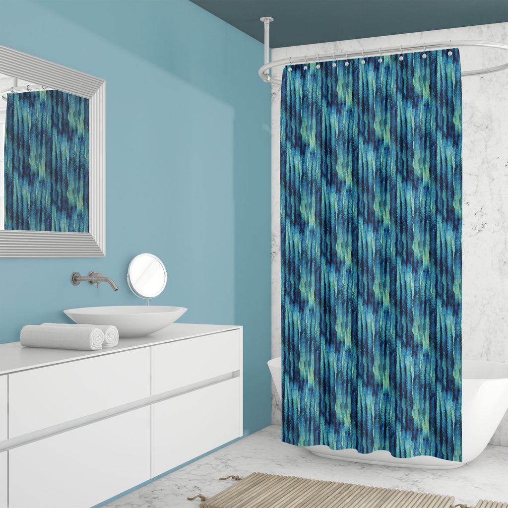 Shibori Ikat Batik Art D2 Washable Waterproof Shower Curtain-Shower Curtains-CUR_SH_EL-IC 5016173 IC 5016173, Abstract Expressionism, Abstracts, Art and Paintings, Culture, Decorative, Ethnic, Fashion, Illustrations, Japanese, Paintings, Patterns, Retro, Semi Abstract, Shibori, Signs, Signs and Symbols, Traditional, Tribal, Watercolour, World Culture, ikat, batik, art, d2, washable, waterproof, shower, curtain, fabric, green, pattern, seamless, painting, dye, handmade, tie, background, design, silk, texture