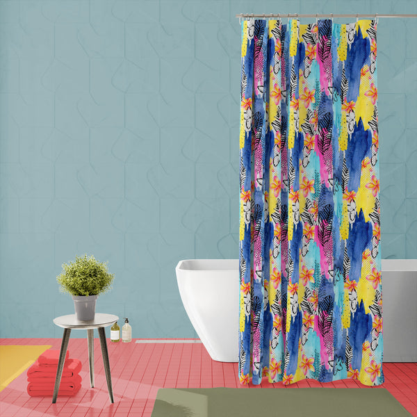 Abstract Doodle Shapes Washable Waterproof Shower Curtain-Shower Curtains-CUR_SH_EL-IC 5016227 IC 5016227, Abstract Expressionism, Abstracts, Art and Paintings, Botanical, Collages, Digital, Digital Art, Dots, Drawing, Floral, Flowers, Graphic, Illustrations, Nature, Patterns, Scenic, Semi Abstract, Signs, Signs and Symbols, Splatter, Tropical, Watercolour, abstract, doodle, shapes, washable, waterproof, polyester, shower, curtain, eyelets, pattern, watercolor, design, flower, bright, dot, leaf, seamless, b