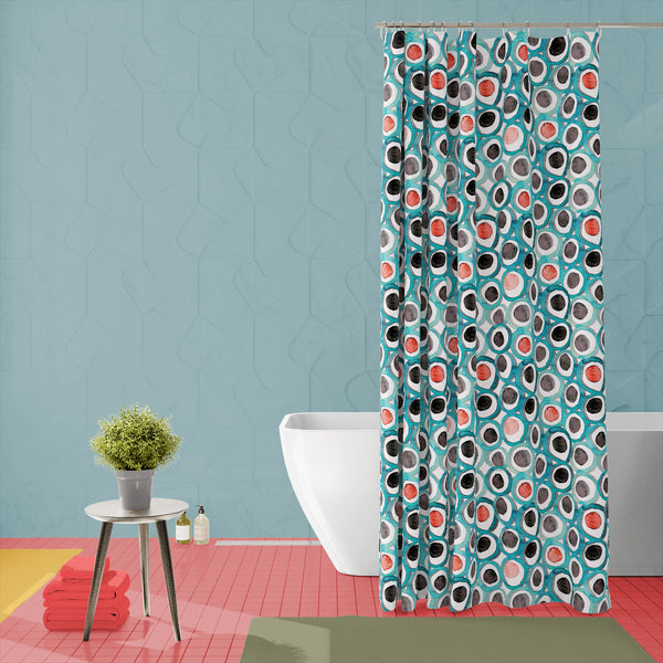 Watercolor Circle and Dots Washable Waterproof Shower Curtain-Shower Curtains-CUR_SH_EL-IC 5016242 IC 5016242, Abstract Expressionism, Abstracts, Art and Paintings, Circle, Culture, Digital, Digital Art, Dots, Ethnic, Fashion, Geometric, Geometric Abstraction, Graphic, Illustrations, Modern Art, Patterns, Semi Abstract, Signs, Signs and Symbols, Splatter, Traditional, Tribal, Watercolour, World Culture, watercolor, and, washable, waterproof, polyester, shower, curtain, eyelets, pattern, abstract, seamless, 