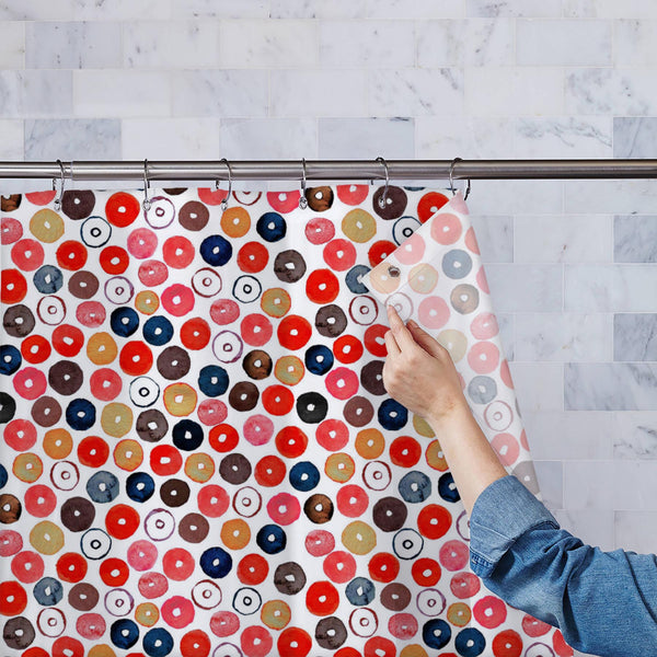 Multicolored Polka Dots Washable Waterproof Shower Curtain-Shower Curtains-CUR_SH_EL-IC 5016243 IC 5016243, Abstract Expressionism, Abstracts, Art and Paintings, Circle, Culture, Digital, Digital Art, Dots, Drawing, Ethnic, Fashion, Geometric, Geometric Abstraction, Graphic, Illustrations, Modern Art, Patterns, Semi Abstract, Signs, Signs and Symbols, Sketches, Splatter, Traditional, Tribal, Watercolour, World Culture, multicolored, polka, washable, waterproof, polyester, shower, curtain, eyelets, geo, patt