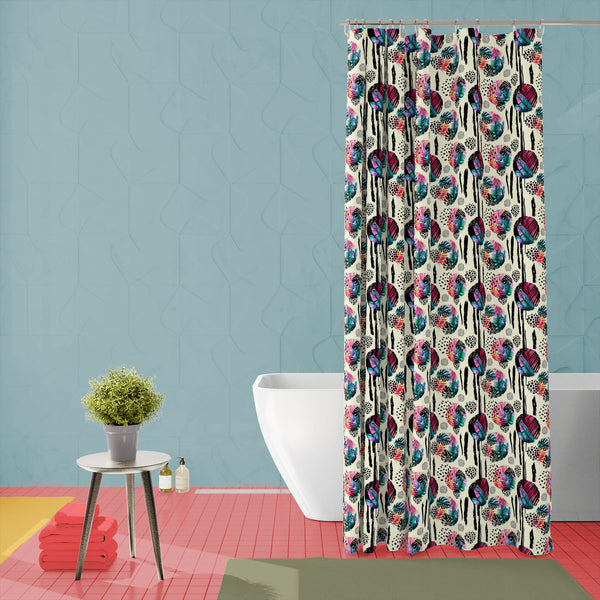 Abstract Memphis Washable Waterproof Shower Curtain-Shower Curtains-CUR_SH_EL-IC 5016251 IC 5016251, 80s, 90s, Abstract Expressionism, Abstracts, Art and Paintings, Black, Black and White, Botanical, Circle, Digital, Digital Art, Dots, Floral, Flowers, Graphic, Illustrations, Marble, Marble and Stone, Minimalism, Nature, Patterns, Semi Abstract, Tropical, Watercolour, abstract, memphis, washable, waterproof, polyester, shower, curtain, eyelets, art, backdrop, background, brush, color, doodle, draw, element,