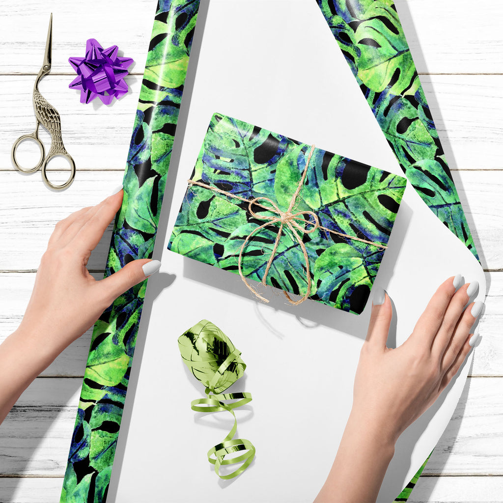 Watercolor Monstera Exotic Leaves Art & Craft Gift Wrapping Paper-Wrapping Papers-WRP_PP-IC 5016292 IC 5016292, Black, Black and White, Botanical, Drawing, Floral, Flowers, Hawaiian, Illustrations, Nature, Patterns, Scenic, Signs, Signs and Symbols, Tropical, Watercolour, watercolor, monstera, exotic, leaves, art, craft, gift, wrapping, paper, seamless, aloha, aquarelle, backdrop, background, banana, best, boho, bouquet, california, design, draw, green, hand, hawaii, illustration, interior, jungle, large, l