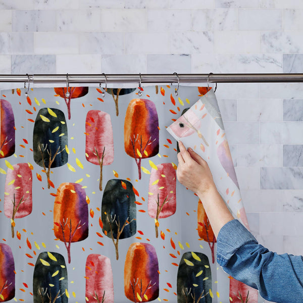 Abstract Autumn Pattern D1 Washable Waterproof Shower Curtain-Shower Curtains-CUR_SH_EL-IC 5016295 IC 5016295, Abstract Expressionism, Abstracts, Art and Paintings, Botanical, Digital, Digital Art, Floral, Flowers, Graphic, Illustrations, Landscapes, Nature, Patterns, Scenic, Semi Abstract, Signs, Signs and Symbols, Watercolour, abstract, autumn, pattern, d1, washable, waterproof, polyester, shower, curtain, eyelets, art, backdrop, background, brown, brush, color, design, element, fabric, fall, forest, illu