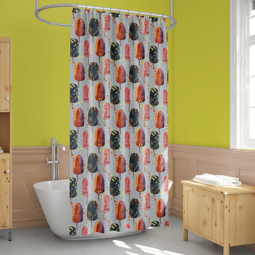 Abstract Autumn Pattern D1 Washable Waterproof Shower Curtain-Shower Curtains-CUR_SH_EL-IC 5016295 IC 5016295, Abstract Expressionism, Abstracts, Art and Paintings, Botanical, Digital, Digital Art, Floral, Flowers, Graphic, Illustrations, Landscapes, Nature, Patterns, Scenic, Semi Abstract, Signs, Signs and Symbols, Watercolour, abstract, autumn, pattern, d1, washable, waterproof, shower, curtain, art, backdrop, background, brown, brush, color, design, element, fabric, fall, forest, illustration, landscape,