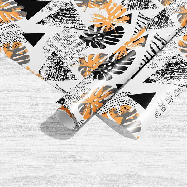 Abstract Tropical Leaves and Triangles Art & Craft Gift Wrapping Paper-Wrapping Papers-WRP_PP-IC 5016303 IC 5016303, 80s, 90s, Abstract Expressionism, Abstracts, Ancient, Art and Paintings, Automobiles, Black, Black and White, Bling, Digital, Digital Art, Dots, Geometric, Geometric Abstraction, Graphic, Grid Art, Hipster, Historical, Illustrations, Marble, Marble and Stone, Medieval, Patterns, Pop Art, Retro, Semi Abstract, Signs, Signs and Symbols, Transportation, Travel, Triangles, Tropical, Vehicles, Vin