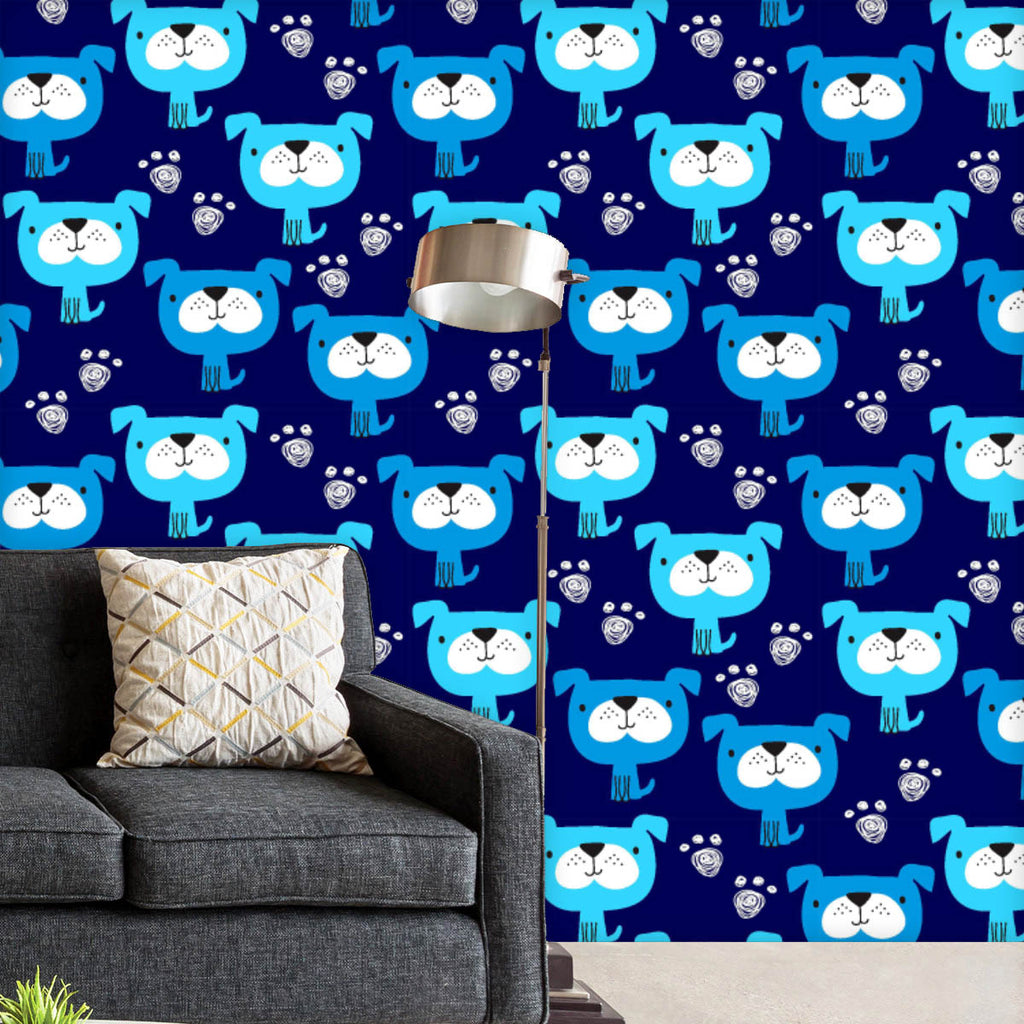 Abstract Blue Dog Pattern Wallpaper Roll-Wallpapers Peel & Stick-WAL_PA-IC 5016321 IC 5016321, Animals, Animated Cartoons, Baby, Caricature, Cartoons, Children, Comics, Decorative, Digital, Digital Art, Drawing, Graphic, Illustrations, Kids, Love, Patterns, Pets, Romance, Signs, Signs and Symbols, Wildlife, abstract, blue, dog, pattern, wallpaper, roll, cute, puppy, vector, seamless, funny, illustration, adorable, animal, beautiful, beauty, breed, canine, cartoon, childish, colorful, comic, design, doggy, d