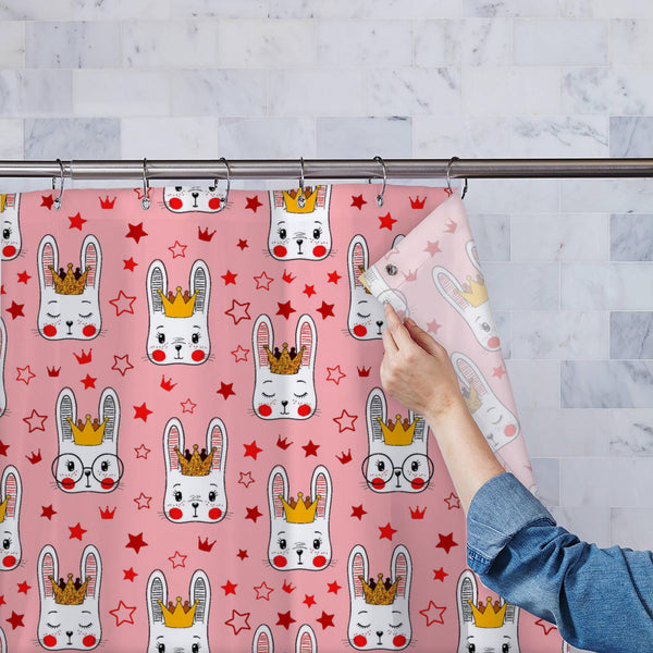 Rabbit Baby Girl Washable Waterproof Shower Curtain-Shower Curtains-CUR_SH_EL-IC 5016323 IC 5016323, Animals, Animated Cartoons, Art and Paintings, Baby, Caricature, Cartoons, Children, Digital, Digital Art, Fashion, Graphic, Hand Drawn, Illustrations, Individuals, Kids, Patterns, Portraits, Signs, Signs and Symbols, Sketches, rabbit, girl, washable, waterproof, polyester, shower, curtain, eyelets, animal, pattern, cute, face, princess, seamless, bunny, crown, repeat, tee, little, shirt, vector, cartoon, ch