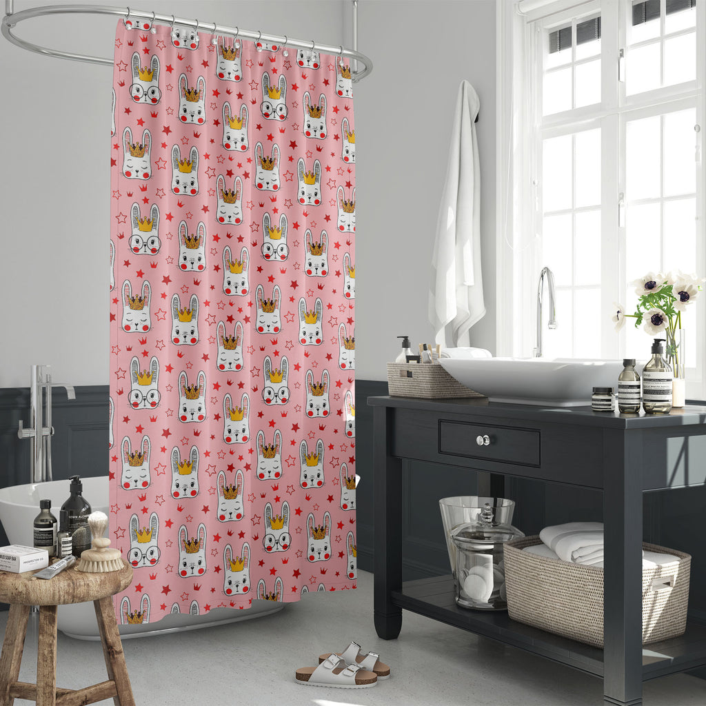 Rabbit Baby Girl Washable Waterproof Shower Curtain-Shower Curtains-CUR_SH_EL-IC 5016323 IC 5016323, Animals, Animated Cartoons, Art and Paintings, Baby, Caricature, Cartoons, Children, Digital, Digital Art, Fashion, Graphic, Hand Drawn, Illustrations, Individuals, Kids, Patterns, Portraits, Signs, Signs and Symbols, Sketches, rabbit, girl, washable, waterproof, shower, curtain, animal, pattern, cute, face, princess, seamless, bunny, crown, repeat, tee, little, shirt, vector, cartoon, character, design, fun