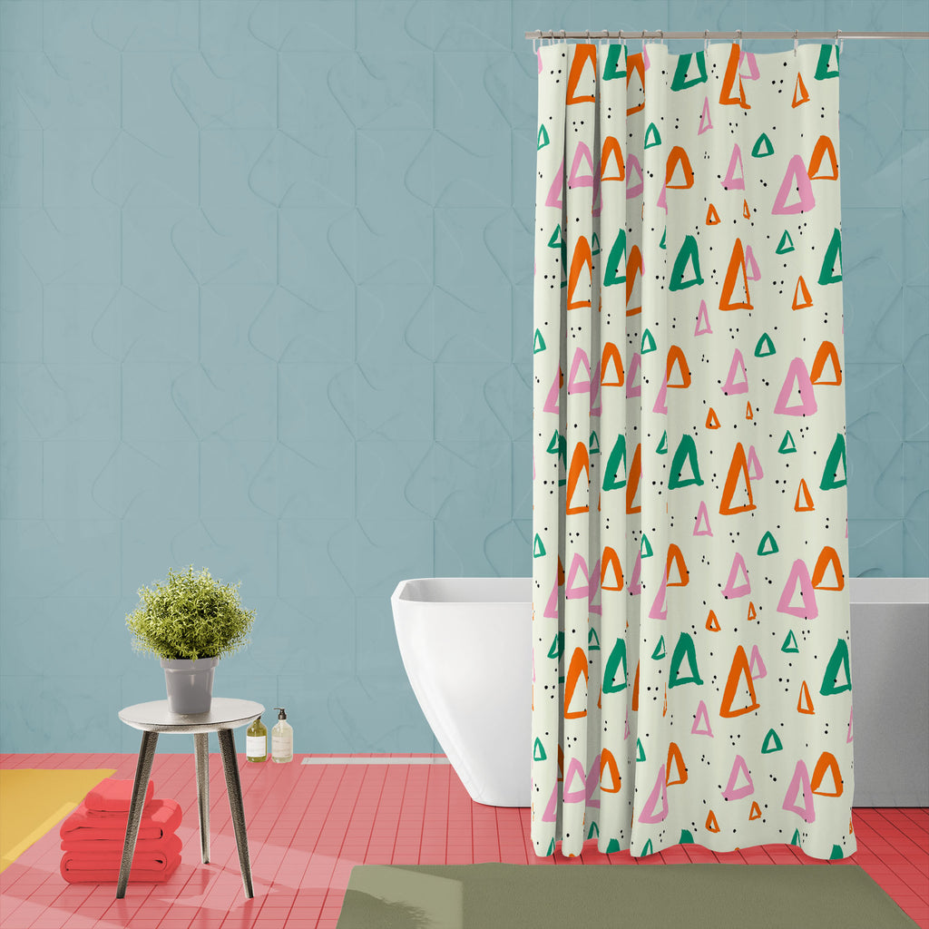 Abstract Geometrical Shapes D2 Washable Waterproof Shower Curtain-Shower Curtains-CUR_SH_EL-IC 5016333 IC 5016333, Abstract Expressionism, Abstracts, Art and Paintings, Black and White, Decorative, Digital, Digital Art, Dots, Fashion, Geometric, Geometric Abstraction, Graphic, Hipster, Illustrations, Modern Art, Patterns, Semi Abstract, Signs, Signs and Symbols, Triangles, White, abstract, geometrical, shapes, d2, washable, waterproof, shower, curtain, pattern, brush, vector, fun, bold, illustration, seamle