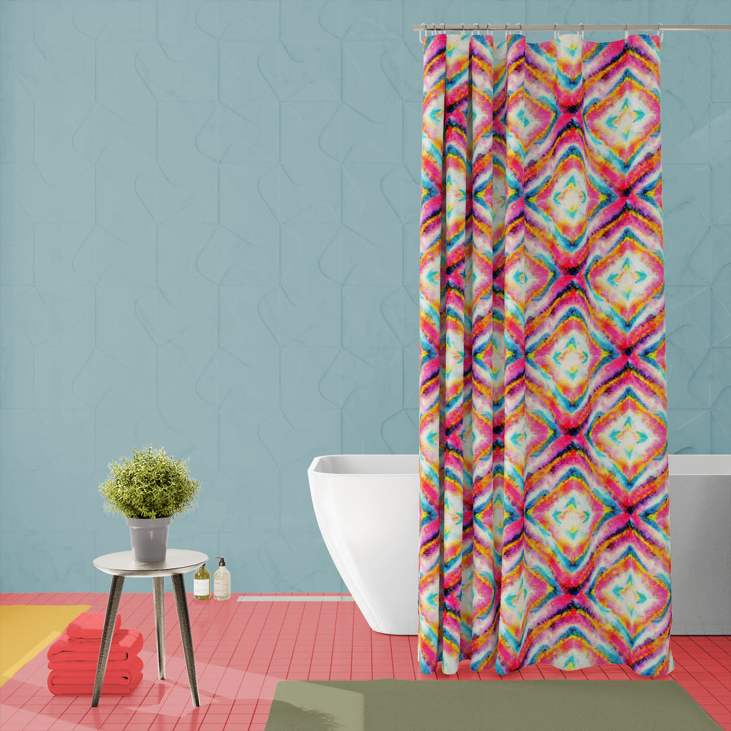 Shibori Ikat Batik Art D3 Washable Waterproof Shower Curtain-Shower Curtains-CUR_SH_EL-IC 5016346 IC 5016346, Abstract Expressionism, Abstracts, Art and Paintings, Black and White, Culture, Decorative, Ethnic, Fashion, Illustrations, Japanese, Paintings, Patterns, Retro, Semi Abstract, Shibori, Signs, Signs and Symbols, Traditional, Tribal, Watercolour, White, World Culture, ikat, batik, art, d3, washable, waterproof, shower, curtain, dye, tie, pattern, abstract, print, seamless, background, hippie, paintin