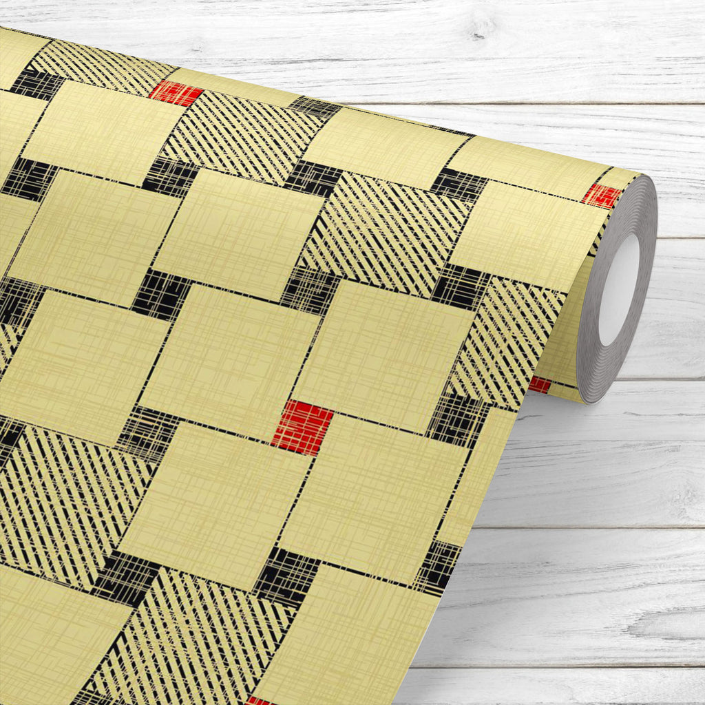 Abstract Geometric Retro Wallpaper Roll-Wallpapers Peel & Stick-WAL_PA-IC 5016356 IC 5016356, Abstract Expressionism, Abstracts, Ancient, Art and Paintings, Black, Black and White, Decorative, Digital, Digital Art, Geometric, Geometric Abstraction, Graphic, Grid Art, Historical, Illustrations, Medieval, Modern Art, Patterns, Retro, Semi Abstract, Signs, Signs and Symbols, Stripes, Vintage, abstract, wallpaper, roll, pattern, stripe, texture, art, backdrop, background, beige, checkered, decoration, design, d