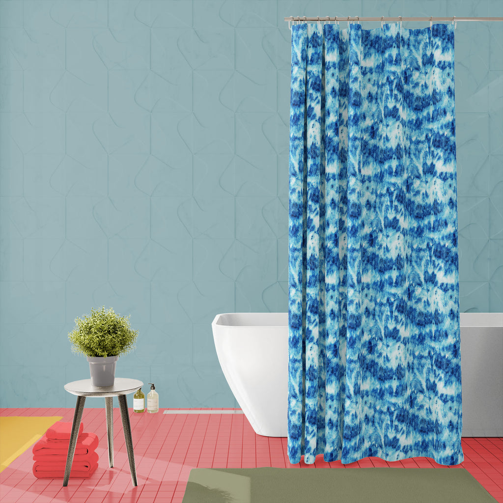 Shibori Ikat Batik Art D4 Washable Waterproof Shower Curtain-Shower Curtains-CUR_SH_EL-IC 5016359 IC 5016359, Abstract Expressionism, Abstracts, Art and Paintings, Black and White, Culture, Decorative, Ethnic, Fashion, Illustrations, Japanese, Paintings, Patterns, Retro, Semi Abstract, Shibori, Signs, Signs and Symbols, Traditional, Tribal, Watercolour, White, World Culture, ikat, batik, art, d4, washable, waterproof, shower, curtain, dye, tie, seamless, pattern, abstract, watercolor, background, fabric, 19