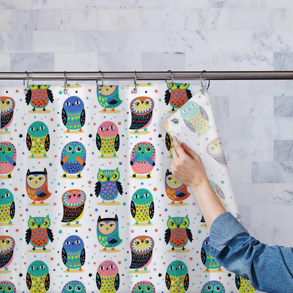 Owls & Stars D2 Washable Waterproof Shower Curtain-Shower Curtains-CUR_SH_EL-IC 5016360 IC 5016360, Illustrations, Patterns, Stars, owls, d2, washable, waterproof, polyester, shower, curtain, eyelets, artzfolio, shower curtain, bathroom curtain, eyelet shower curtain, waterproof shower curtain, kids shower curtain, washable curtain, 7feet shower curtain, washroom curtain, set of 2 curtain, pvc shower curtain, designer shower curtain, shower curtain 6feet, bath curtain, polyester shower curtain, 84inch showe