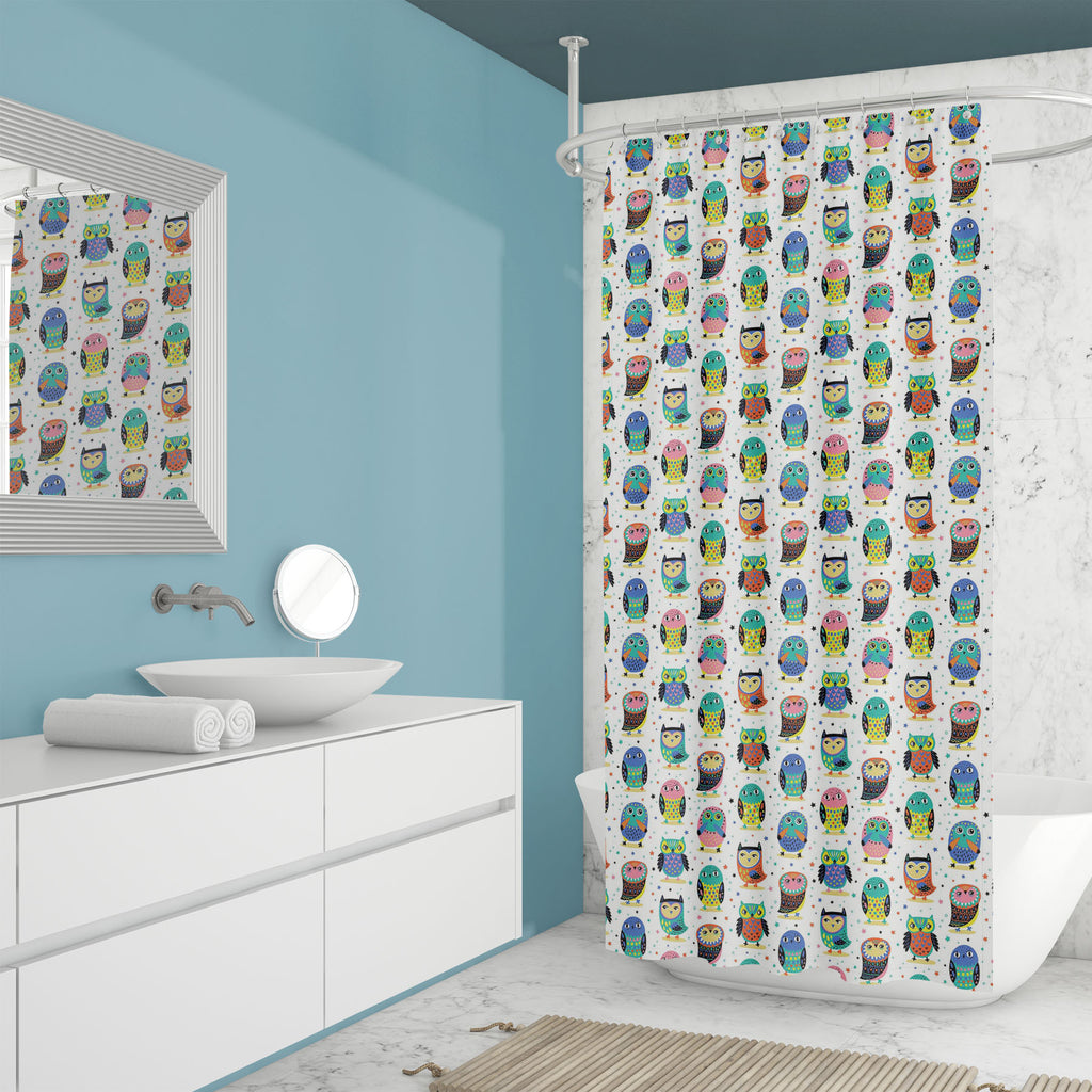 Owls & Stars D2 Washable Waterproof Shower Curtain-Shower Curtains-CUR_SH_EL-IC 5016360 IC 5016360, Illustrations, Patterns, Stars, owls, d2, washable, waterproof, shower, curtain, artzfolio, shower curtain, bathroom curtain, eyelet shower curtain, waterproof shower curtain, kids shower curtain, washable curtain, 7feet shower curtain, washroom curtain, set of 2 curtain, pvc shower curtain, designer shower curtain, shower curtain 6feet, bath curtain, polyester shower curtain, 84inch shower curtain, colourful