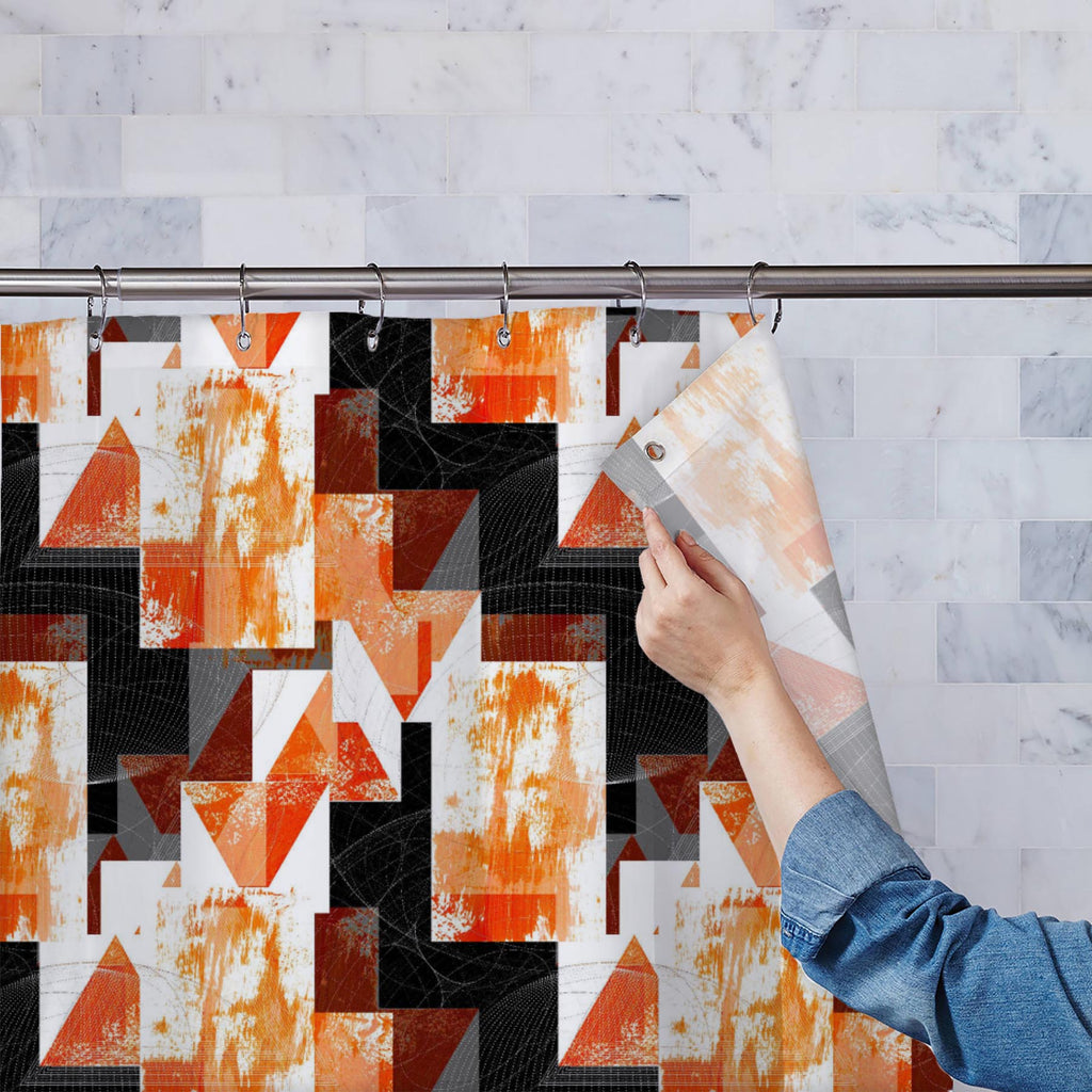 Abstract Geometric Pattern D20 Washable Waterproof Shower Curtain-Shower Curtains-CUR_SH_EL-IC 5016362 IC 5016362, Abstract Expressionism, Abstracts, Ancient, Art and Paintings, Drawing, Fashion, Geometric, Geometric Abstraction, Gouache, Historical, Illustrations, Medieval, Modern Art, Patterns, Semi Abstract, Signs, Signs and Symbols, Vintage, abstract, pattern, d20, washable, waterproof, shower, curtain, art, artistic, artwork, backdrop, background, chic, color, colour, current, decor, decoration, design