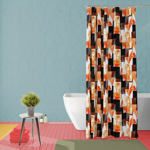 Abstract Geometric Pattern D20 Washable Waterproof Shower Curtain-Shower Curtains-CUR_SH_EL-IC 5016362 IC 5016362, Abstract Expressionism, Abstracts, Ancient, Art and Paintings, Drawing, Fashion, Geometric, Geometric Abstraction, Gouache, Historical, Illustrations, Medieval, Modern Art, Patterns, Semi Abstract, Signs, Signs and Symbols, Vintage, abstract, pattern, d20, washable, waterproof, polyester, shower, curtain, eyelets, art, artistic, artwork, backdrop, background, chic, color, colour, current, decor