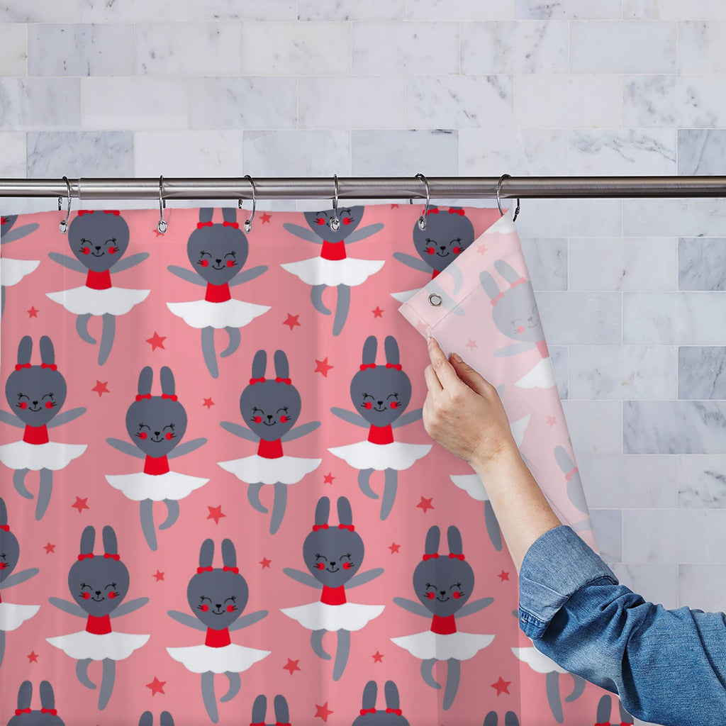 Cartoon Little Bunny Washable Waterproof Shower Curtain-Shower Curtains-CUR_SH_EL-IC 5016419 IC 5016419, Animals, Animated Cartoons, Baby, Birthday, Caricature, Cartoons, Children, Fashion, Illustrations, Kids, Love, Patterns, Romance, Signs, Signs and Symbols, cartoon, little, bunny, washable, waterproof, shower, curtain, pattern, print, party, princess, seamless, adorable, animal, background, ballerina, birth, bow, child, childish, clothing, cute, design, diaper, dress, fabric, face, funny, girl, hare, il