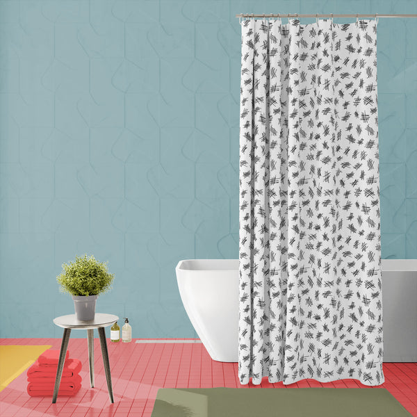 Hand Drawn Lattice Washable Waterproof Shower Curtain-Shower Curtains-CUR_SH_EL-IC 5016422 IC 5016422, Black, Black and White, Digital, Digital Art, Drawing, Graphic, Grid Art, Illustrations, Modern Art, Patterns, Retro, Signs, Signs and Symbols, White, hand, drawn, lattice, washable, waterproof, polyester, shower, curtain, eyelets, backdrop, background, canvas, card, cell, chaos, chaotic, cloth, creative, decoration, design, doodle, fabric, fiber, graphical, grid, handdrawn, hatching, illustration, light, 