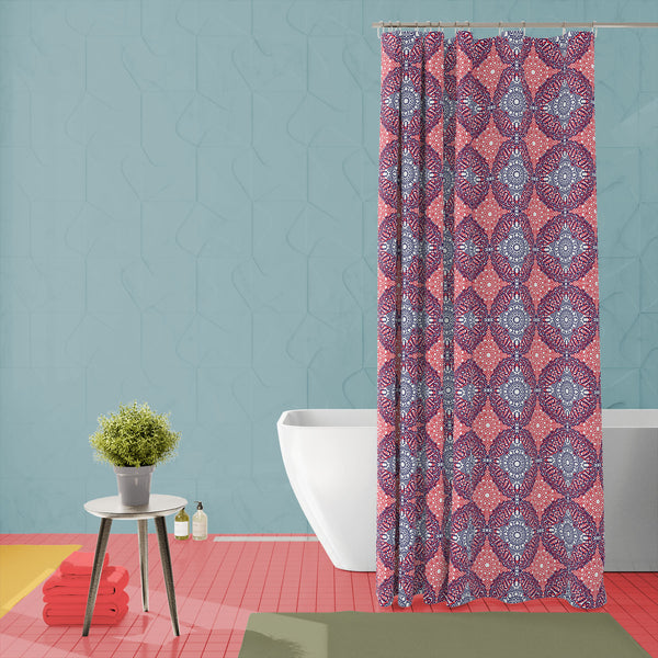 Oriental Ethnic Mandala Washable Waterproof Shower Curtain-Shower Curtains-CUR_SH_EL-IC 5016430 IC 5016430, Abstract Expressionism, Abstracts, African, Allah, Ancient, Arabic, Art and Paintings, Asian, Aztec, Bohemian, Botanical, Culture, Damask, Digital, Digital Art, Ethnic, Floral, Flowers, Folk Art, Geometric, Geometric Abstraction, Graphic, Grid Art, Historical, Illustrations, Indian, Islam, Mandala, Medieval, Mexican, Moroccan, Nature, Patterns, Pets, Retro, Semi Abstract, Signs, Signs and Symbols, Tra