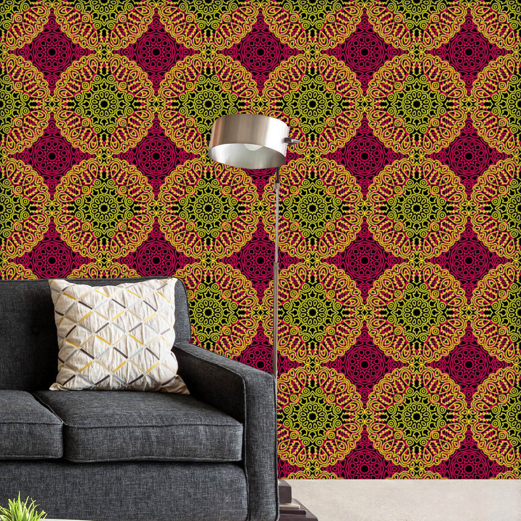 Damask Ethnic Mandala D1 Wallpaper Roll-Wallpapers Peel & Stick-WAL_PA-IC 5016447 IC 5016447, Abstract Expressionism, Abstracts, African, Allah, Ancient, Arabic, Asian, Aztec, Bohemian, Botanical, Culture, Damask, Digital, Digital Art, Ethnic, Floral, Flowers, Folk Art, Geometric, Geometric Abstraction, Graphic, Grid Art, Historical, Illustrations, Indian, Islam, Mandala, Medieval, Mexican, Moroccan, Nature, Patterns, Retro, Semi Abstract, Traditional, Tribal, Turkish, Vintage, World Culture, d1, wallpaper,