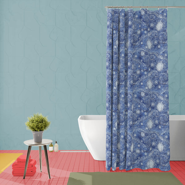 3D Abstract Vincent Van Gogh Washable Waterproof Shower Curtain-Shower Curtains-CUR_SH_EL-IC 5016474 IC 5016474, 3D, Abstract Expressionism, Abstracts, Art and Paintings, Drawing, Fantasy, Illustrations, Modern Art, Patterns, Retro, Semi Abstract, Signs, Signs and Symbols, Stars, abstract, vincent, van, gogh, washable, waterproof, polyester, shower, curtain, eyelets, night, starry, texture, art, design, pattern, style, backdrop, background, blue, color, colors, decoration, doodle, illustration, image, impre