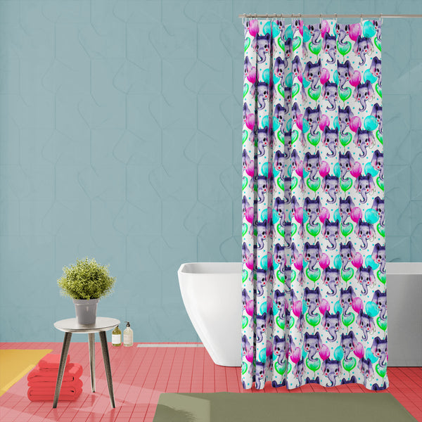 Elephants and Balloons Washable Waterproof Shower Curtain-Shower Curtains-CUR_SH_EL-IC 5016488 IC 5016488, African, Animals, Animated Cartoons, Art and Paintings, Baby, Caricature, Cartoons, Children, Drawing, Holidays, Illustrations, Kids, Nature, Patterns, Scenic, Signs, Signs and Symbols, Sketches, Watercolour, elephants, and, balloons, washable, waterproof, polyester, shower, curtain, eyelets, elephant, party, africa, animal, art, backdrop, background, balloon, card, cartoon, celebration, child, colorfu