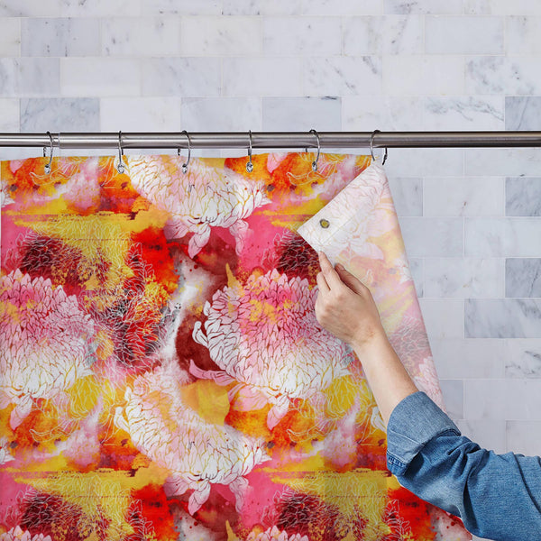 Abstract Chrysanthemum Pattern Washable Waterproof Shower Curtain-Shower Curtains-CUR_SH_EL-IC 5016504 IC 5016504, Abstract Expressionism, Abstracts, Ancient, Art and Paintings, Asian, Books, Botanical, Collages, Digital, Digital Art, Fashion, Floral, Flowers, Graphic, Historical, Illustrations, Japanese, Medieval, Nature, Patterns, Scenic, Semi Abstract, Signs, Signs and Symbols, Sketches, Vintage, Watercolour, abstract, chrysanthemum, pattern, washable, waterproof, polyester, shower, curtain, eyelets, flo