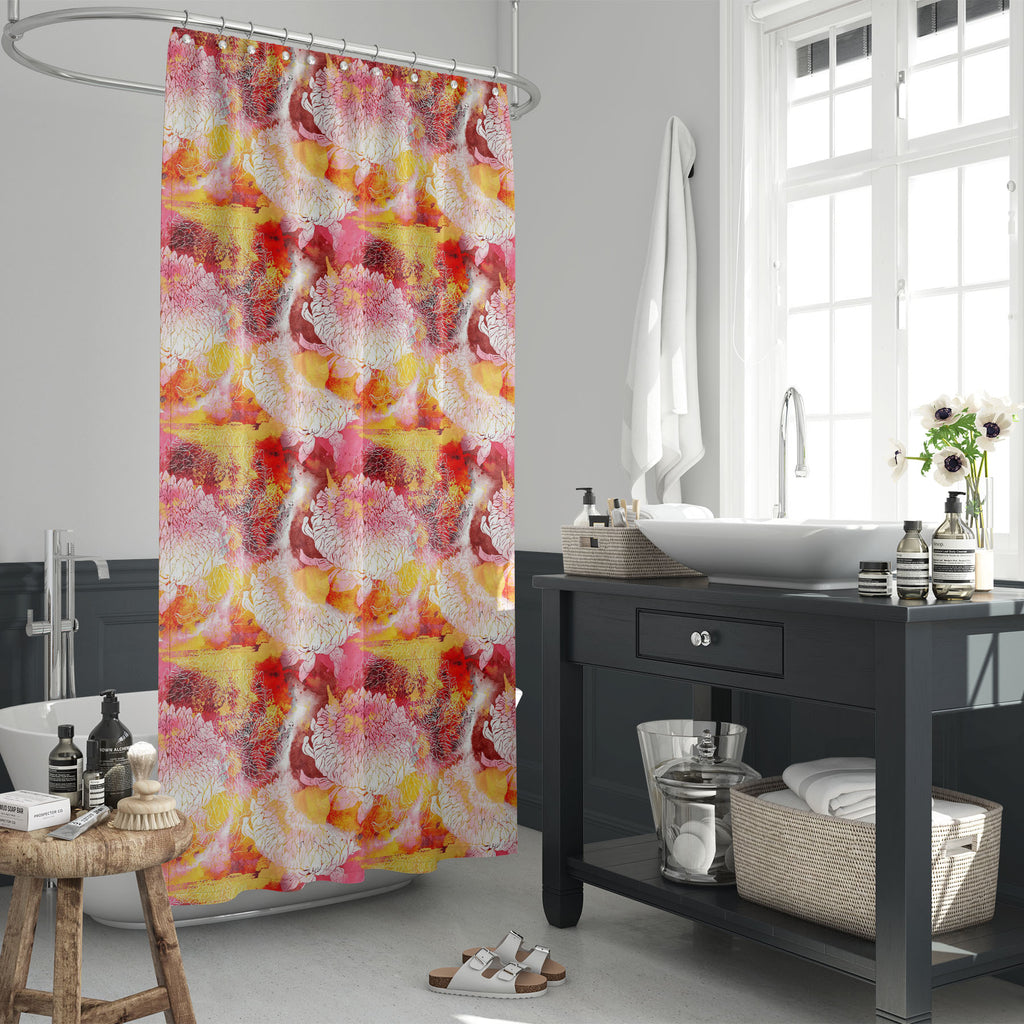 Abstract Chrysanthemum Pattern Washable Waterproof Shower Curtain-Shower Curtains-CUR_SH_EL-IC 5016504 IC 5016504, Abstract Expressionism, Abstracts, Ancient, Art and Paintings, Asian, Books, Botanical, Collages, Digital, Digital Art, Fashion, Floral, Flowers, Graphic, Historical, Illustrations, Japanese, Medieval, Nature, Patterns, Scenic, Semi Abstract, Signs, Signs and Symbols, Sketches, Vintage, Watercolour, abstract, chrysanthemum, pattern, washable, waterproof, shower, curtain, flower, artwork, art, c