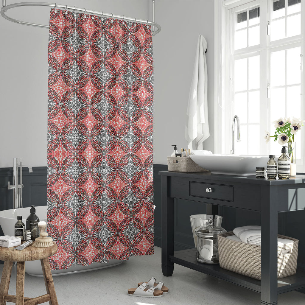 Ethnic Orient Mandala Washable Waterproof Shower Curtain-Shower Curtains-CUR_SH_EL-IC 5016511 IC 5016511, Abstract Expressionism, Abstracts, African, Allah, Ancient, Arabic, Art and Paintings, Asian, Aztec, Bohemian, Botanical, Culture, Damask, Digital, Digital Art, Ethnic, Floral, Flowers, Folk Art, Geometric, Geometric Abstraction, Graphic, Grid Art, Historical, Illustrations, Indian, Islam, Mandala, Medieval, Mexican, Moroccan, Nature, Patterns, Pets, Retro, Semi Abstract, Signs, Signs and Symbols, Tradi