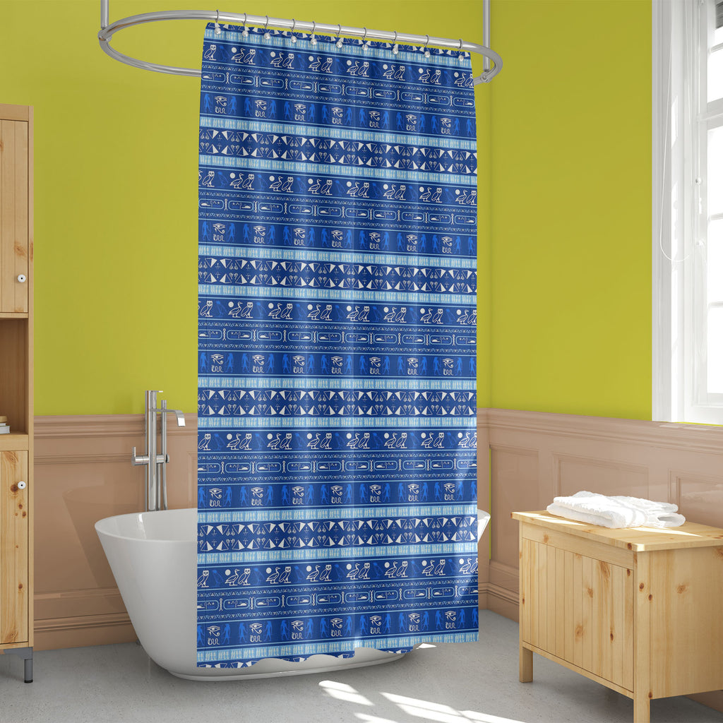 Hieroglyphic Egyptian Language Symbols Washable Waterproof Shower Curtain-Shower Curtains-CUR_SH_EL-IC 5016519 IC 5016519, Ancient, Culture, Decorative, Digital, Digital Art, Ethnic, Eygptian, Fashion, Graphic, Historical, Illustrations, Medieval, Patterns, Religion, Religious, Signs, Signs and Symbols, Symbols, Traditional, Tribal, Vintage, World Culture, hieroglyphic, egyptian, language, washable, waterproof, shower, curtain, egypt, pattern, ankh, antique, antiquities, backdrop, background, civilization, 