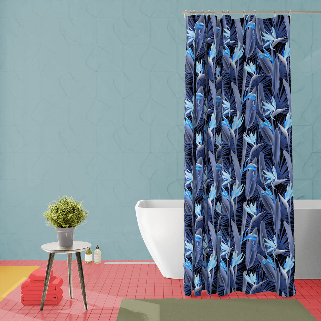 Palm Leaves Pattern Washable Waterproof Shower Curtain-Shower Curtains-CUR_SH_EL-IC 5016526 IC 5016526, African, Birds, Black, Black and White, Botanical, Drawing, Floral, Flowers, Illustrations, Nature, Patterns, Scenic, Signs, Signs and Symbols, Tropical, palm, leaves, pattern, washable, waterproof, shower, curtain, colorful, background, billbergia, bird, bloom, blooming, blossom, blue, botany, bromelia, color, crane, decoration, design, detailed, exotic, fabric, flora, flower, garden, illustration, jungl