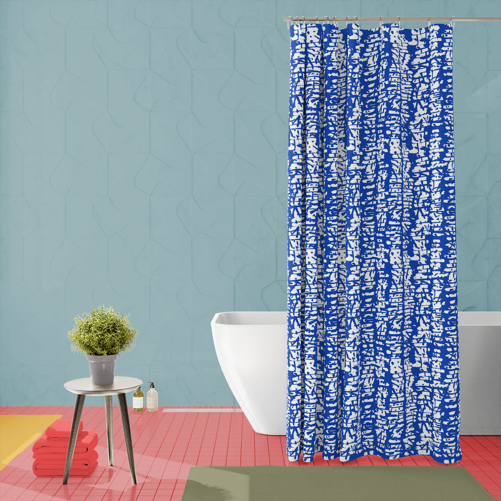 Abstract Indigo Tie Dye Batik D9 Washable Waterproof Shower Curtain-Shower Curtains-CUR_SH_EL-IC 5016543 IC 5016543, Abstract Expressionism, Abstracts, Black and White, Chinese, Culture, Ethnic, Fashion, Folk Art, Illustrations, Japanese, Modern Art, Nature, Patterns, Scenic, Semi Abstract, Shibori, Signs, Signs and Symbols, Stripes, Traditional, Tribal, Watercolour, White, World Culture, abstract, indigo, tie, dye, batik, d9, washable, waterproof, shower, curtain, pattern, background, bed, blue, china, clo