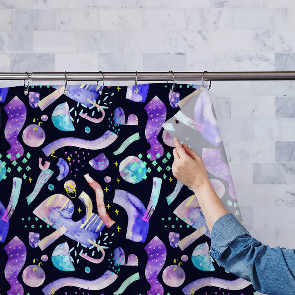 Abstract Watercolor Shapes D1 Washable Waterproof Shower Curtain-Shower Curtains-CUR_SH_EL-IC 5016555 IC 5016555, 70s, 80s, 90s, Abstract Expressionism, Abstracts, Art and Paintings, Astronomy, Circle, Cosmology, Cross, Digital, Digital Art, Dots, Drawing, Geometric, Geometric Abstraction, Graphic, Hipster, Illustrations, Minimalism, Patterns, Semi Abstract, Signs, Signs and Symbols, Space, Spiritual, Stripes, Watercolour, abstract, watercolor, shapes, d1, washable, waterproof, polyester, shower, curtain, e