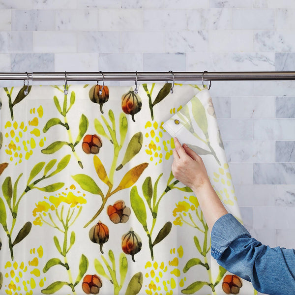 Watercolor Floral Pattern D47 Washable Waterproof Shower Curtain-Shower Curtains-CUR_SH_EL-IC 5016558 IC 5016558, Art and Paintings, Botanical, Floral, Flowers, Gouache, Illustrations, Nature, Patterns, Scenic, Signs, Signs and Symbols, Watercolour, watercolor, pattern, d47, washable, waterproof, polyester, shower, curtain, eyelets, art, backdrop, background, beige, design, flower, garden, green, illustration, leaf, ocre, paint, paper, seamless, summer, texture, wallpaper, wild, wrapping, yellow, artzfolio,