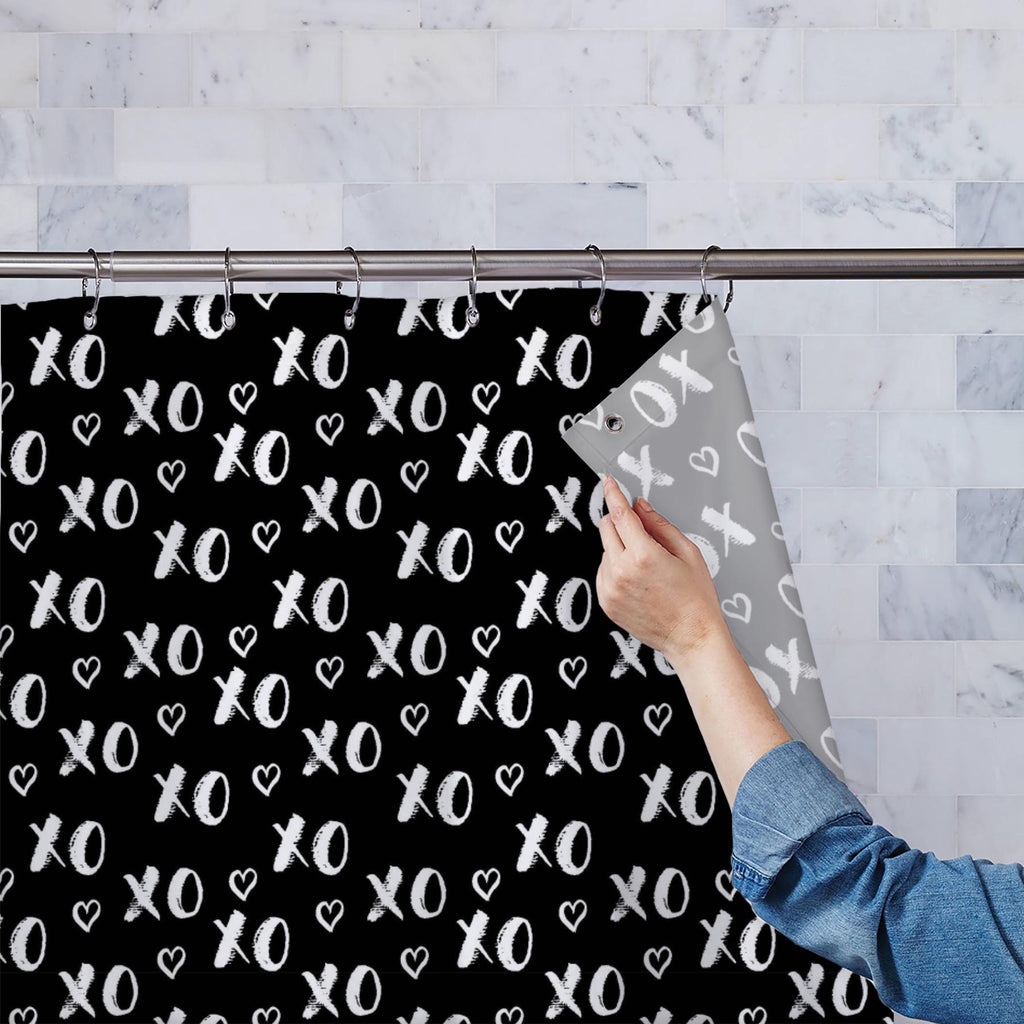 XOXO Grunge Calligraphy D1 Washable Waterproof Shower Curtain-Shower Curtains-CUR_SH_EL-IC 5016575 IC 5016575, Art and Paintings, Calligraphy, Digital, Digital Art, Drawing, Fashion, Graphic, Hearts, Holidays, Illustrations, Love, Modern Art, Patterns, Quotes, Romance, Signs, Signs and Symbols, Sketches, Symbols, Text, Typography, Wedding, xoxo, grunge, d1, washable, waterproof, shower, curtain, pattern, xo, heart, seamless, quote, apparel, background, banner, brush, calligraphic, card, design, font, handwr