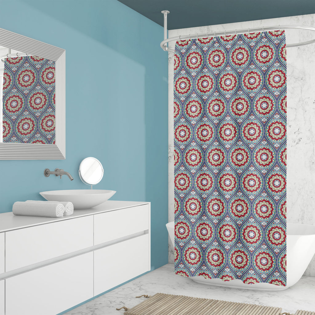 Ethnic Mandala Pattern D1 Washable Waterproof Shower Curtain-Shower Curtains-CUR_SH_EL-IC 5016588 IC 5016588, Allah, Arabic, Asian, Bohemian, Culture, Decorative, Drawing, Ethnic, Fashion, Festivals and Occasions, Festive, Folk Art, Illustrations, Indian, Islam, Mandala, Paisley, Patterns, Pets, Traditional, Tribal, World Culture, pattern, d1, washable, waterproof, shower, curtain, batik, boho, carpet, chakra, cloth, doodle, eastern, elegant, fabric, folk, folkloric, india, intricate, islamic, luxury, medit