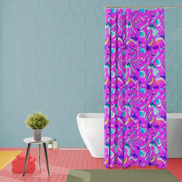 Abstract Watercolor Shapes D2 Washable Waterproof Shower Curtain-Shower Curtains-CUR_SH_EL-IC 5016589 IC 5016589, 70s, 80s, 90s, Abstract Expressionism, Abstracts, Art and Paintings, Circle, Cross, Diamond, Digital, Digital Art, Dots, Drawing, Fashion, Geometric, Geometric Abstraction, Graphic, Illustrations, Minimalism, Patterns, Pop Art, Retro, Semi Abstract, Signs, Signs and Symbols, Stripes, Watercolour, abstract, watercolor, shapes, d2, washable, waterproof, polyester, shower, curtain, eyelets, art, ar