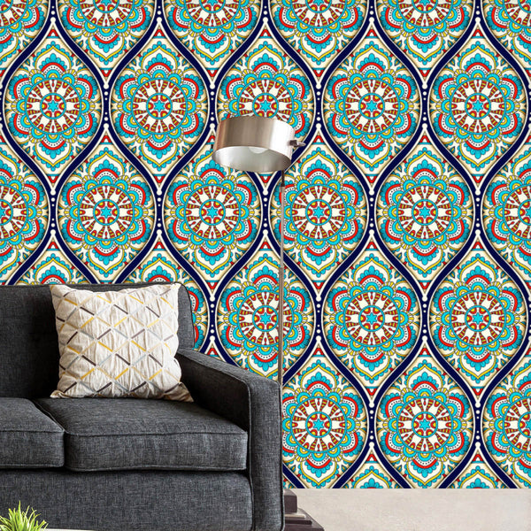 Ethnic Mandala Pattern D2 Wallpaper Roll-Wallpapers Peel & Stick-WAL_PA-IC 5016590 IC 5016590, Allah, Arabic, Asian, Bohemian, Culture, Decorative, Drawing, Ethnic, Fashion, Festivals and Occasions, Festive, Folk Art, Illustrations, Indian, Islam, Mandala, Paisley, Patterns, Pets, Traditional, Tribal, World Culture, pattern, d2, peel, stick, vinyl, wallpaper, roll, non-pvc, self-adhesive, eco-friendly, water-repellent, scratch-resistant, batik, boho, carpet, chakra, cloth, doodle, eastern, elegant, fabric, 