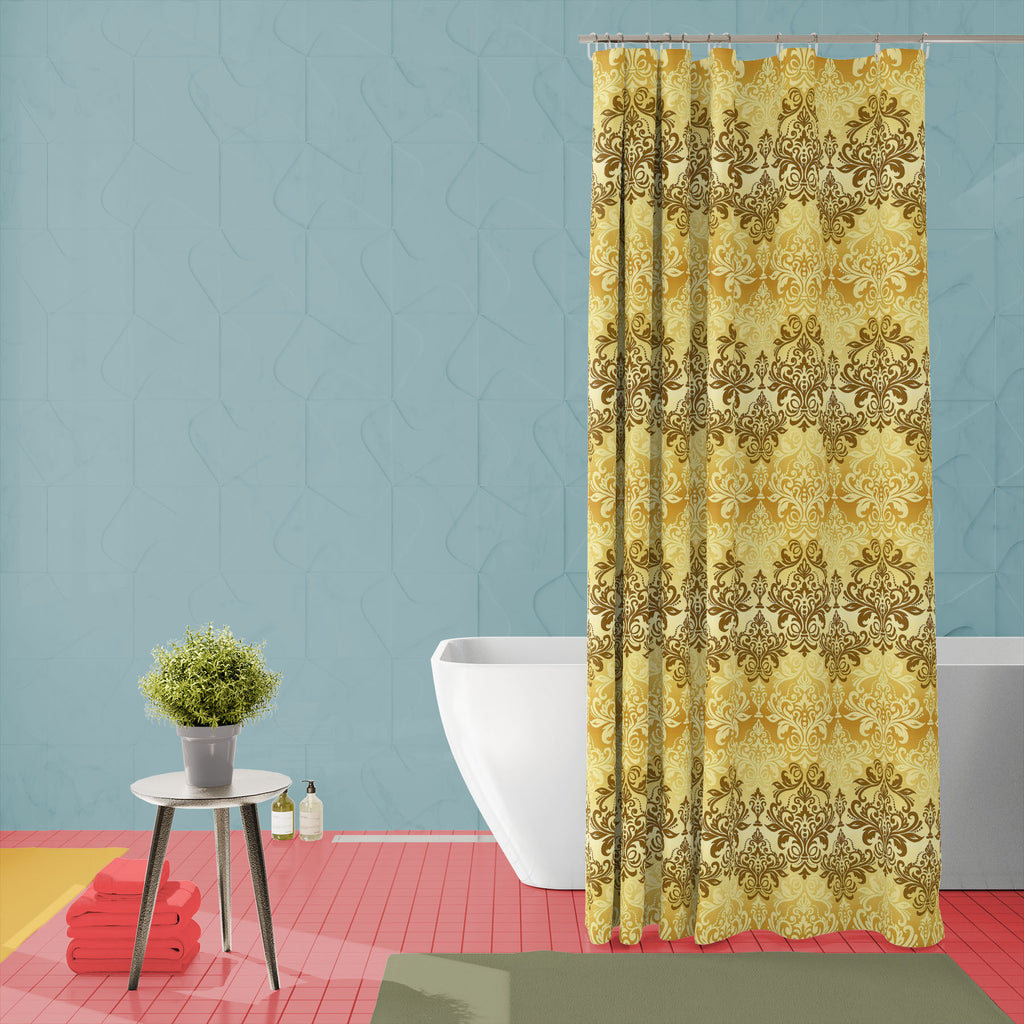 Damask Pattern D9 Washable Waterproof Shower Curtain-Shower Curtains-CUR_SH_EL-IC 5016593 IC 5016593, Abstract Expressionism, Abstracts, Allah, Ancient, Arabic, Baroque, Botanical, Damask, Decorative, Fashion, Floral, Flowers, Historical, Illustrations, Indian, Islam, Italian, Medieval, Nature, Patterns, Plaid, Rococo, Semi Abstract, Signs, Signs and Symbols, Victorian, Vintage, pattern, d9, washable, waterproof, shower, curtain, abstract, antique, arabesque, arabian, background, border, colored, colorful, 