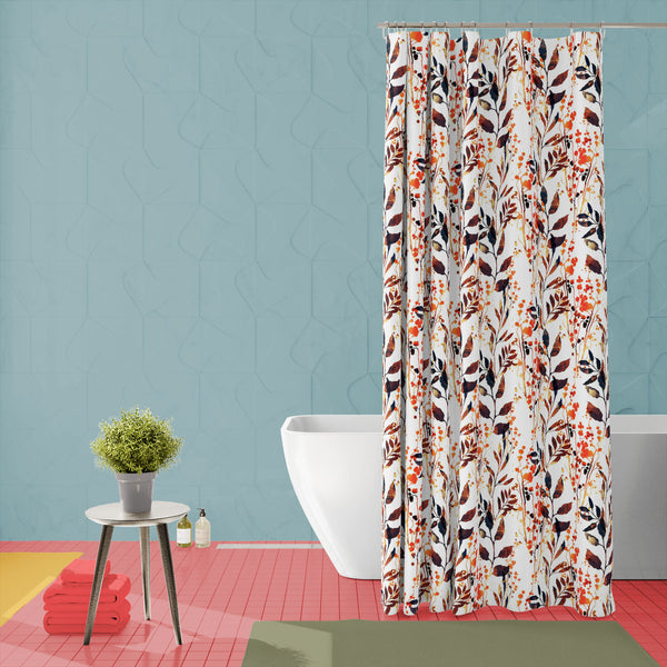 Flowers and Leaves Imprints Washable Waterproof Shower Curtain-Shower Curtains-CUR_SH_EL-IC 5016594 IC 5016594, Abstract Expressionism, Abstracts, Ancient, Art and Paintings, Books, Botanical, Collages, Decorative, Digital, Digital Art, Fashion, Floral, Flowers, Graphic, Historical, Illustrations, Medieval, Nature, Patterns, Scenic, Semi Abstract, Signs, Signs and Symbols, Sketches, Vintage, Watercolour, and, leaves, imprints, washable, waterproof, polyester, shower, curtain, eyelets, abstract, aquarelle, a