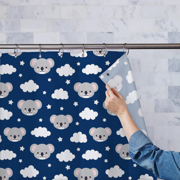 Baby Koala Faces Washable Waterproof Shower Curtain-Shower Curtains-CUR_SH_EL-IC 5016614 IC 5016614, Animals, Animated Cartoons, Baby, Black and White, Caricature, Cartoons, Children, Decorative, Digital, Digital Art, Graphic, Hipster, Icons, Illustrations, Kids, Nature, Patterns, Scenic, Signs, Signs and Symbols, Symbols, Watercolour, White, Wildlife, koala, faces, washable, waterproof, polyester, shower, curtain, eyelets, pattern, print, australia, cute, panda, sleep, watercolor, adorable, animal, backdro