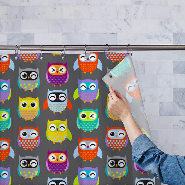 Owls Pattern D1 Washable Waterproof Shower Curtain-Shower Curtains-CUR_SH_EL-IC 5016615 IC 5016615, Animals, Animated Cartoons, Art and Paintings, Baby, Birds, Caricature, Cartoons, Children, Fashion, Illustrations, Kids, Modern Art, Nature, Patterns, Pets, Scenic, Signs, Signs and Symbols, owls, pattern, d1, washable, waterproof, polyester, shower, curtain, eyelets, seamless, art, artistic, showers, background, beauty, bird, cartoon, child, childish, collection, color, colorful, cute, decoration, design, d