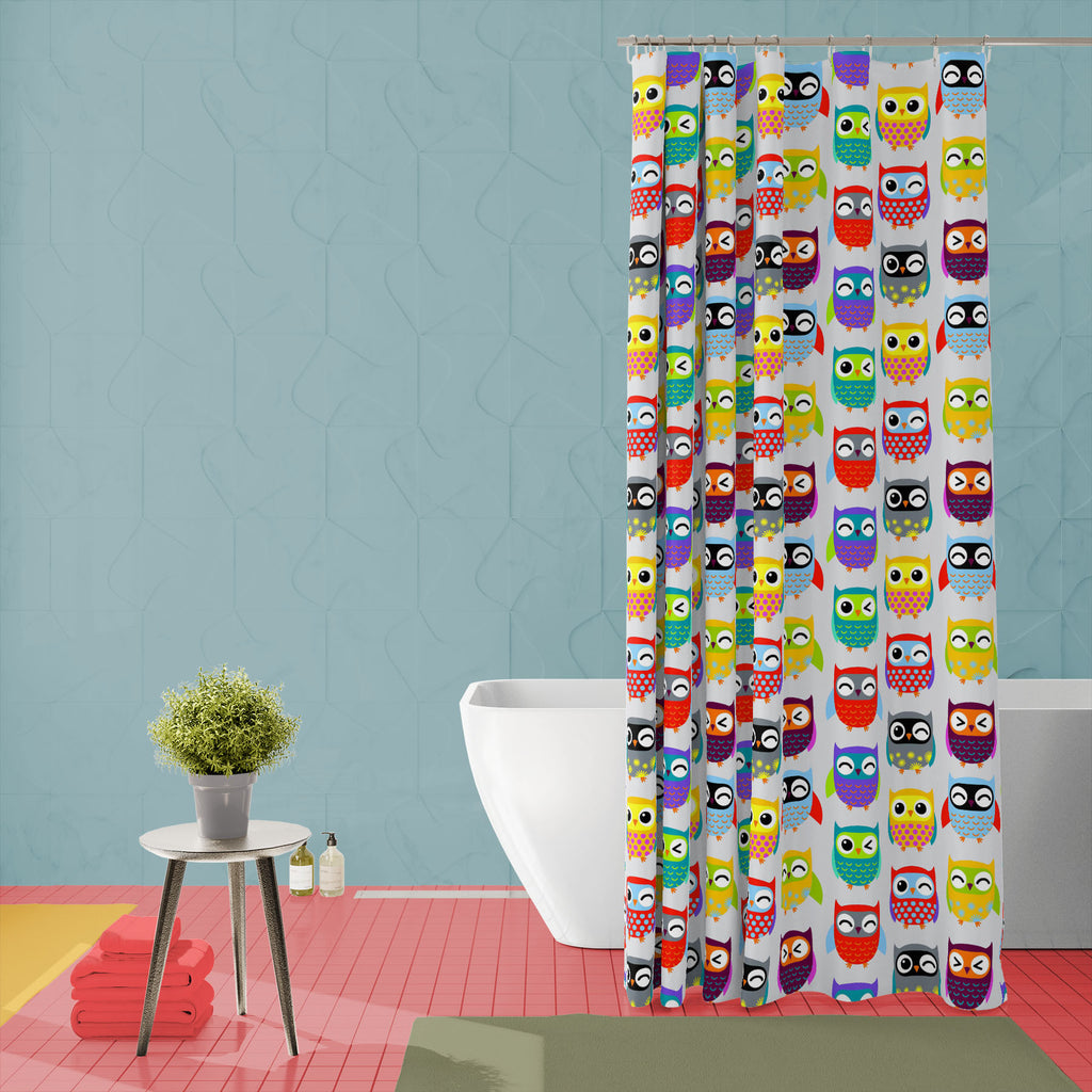 Owls Pattern D2 Washable Waterproof Shower Curtain-Shower Curtains-CUR_SH_EL-IC 5016616 IC 5016616, Animals, Animated Cartoons, Art and Paintings, Baby, Birds, Caricature, Cartoons, Children, Drawing, Fashion, Illustrations, Kids, Modern Art, Nature, Patterns, Pets, Scenic, Signs, Signs and Symbols, owls, pattern, d2, washable, waterproof, shower, curtain, art, artistic, background, beauty, bird, cartoon, child, childish, color, colorful, cute, decoration, design, doll, emoji, emotion, flat, style, friendly