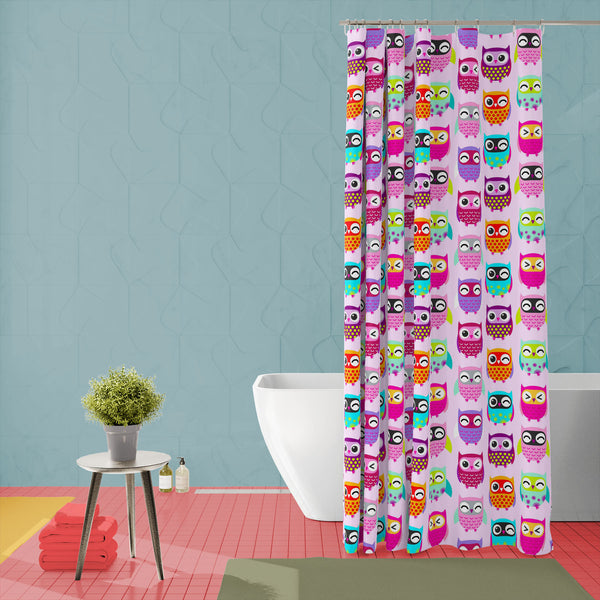 Owls Pattern D3 Washable Waterproof Shower Curtain-Shower Curtains-CUR_SH_EL-IC 5016617 IC 5016617, Animals, Animated Cartoons, Art and Paintings, Baby, Birds, Caricature, Cartoons, Children, Drawing, Fashion, Illustrations, Kids, Modern Art, Nature, Patterns, Pets, Scenic, Signs, Signs and Symbols, owls, pattern, d3, washable, waterproof, polyester, shower, curtain, eyelets, adorable, art, artistic, background, beauty, bird, cartoon, child, childish, color, colorful, cute, decoration, design, doll, emoji, 