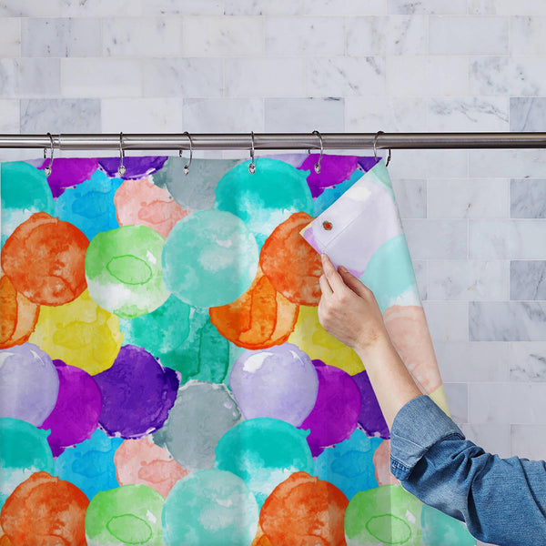 Colorful Watercolor Washable Waterproof Shower Curtain-Shower Curtains-CUR_SH_EL-IC 5016621 IC 5016621, Abstract Expressionism, Abstracts, Art and Paintings, Circle, Decorative, Dots, Fashion, Geometric, Geometric Abstraction, Illustrations, Paintings, Patterns, Semi Abstract, Splatter, Watercolour, colorful, watercolor, washable, waterproof, polyester, shower, curtain, eyelets, pattern, abstract, background, blob, blot, blue, dot, drop, droplet, frame, green, grunge, ink, isolated, minimal, ornament, paint