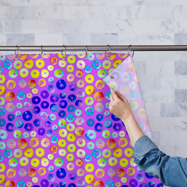 Colorful Circles D3 Washable Waterproof Shower Curtain-Shower Curtains-CUR_SH_EL-IC 5016626 IC 5016626, 70s, 80s, Abstract Expressionism, Abstracts, Art and Paintings, Circle, Digital, Digital Art, Dots, Drawing, Fashion, Geometric, Geometric Abstraction, Graphic, Illustrations, Patterns, Semi Abstract, Signs, Signs and Symbols, Watercolour, colorful, circles, d3, washable, waterproof, polyester, shower, curtain, eyelets, abstract, art, artwork, background, blot, blotch, brush, chaos, color, cool, cover, cr