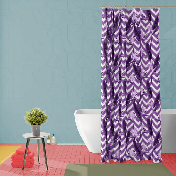 Exotic African Crane Flower D1 Washable Waterproof Shower Curtain-Shower Curtains-CUR_SH_EL-IC 5016633 IC 5016633, African, Birds, Black and White, Botanical, Floral, Flowers, Geometric, Geometric Abstraction, Illustrations, Modern Art, Nature, Patterns, Signs, Signs and Symbols, Stripes, Tropical, White, exotic, crane, flower, d1, washable, waterproof, polyester, shower, curtain, eyelets, background, beautiful, bird, of, paradise, bloom, blooming, blossom, colorful, cool, cute, design, detailed, fabric, ju