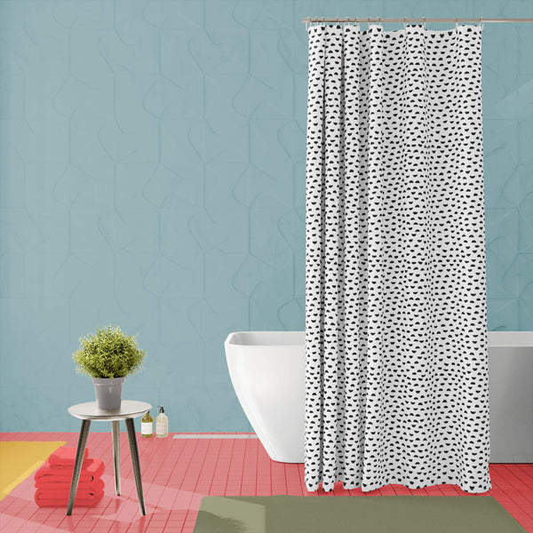 Abstract Chaotic Pattern Washable Waterproof Shower Curtain-Shower Curtains-CUR_SH_EL-IC 5016639 IC 5016639, Abstract Expressionism, Abstracts, Ancient, Art and Paintings, Black, Black and White, Decorative, Digital, Digital Art, Fashion, Geometric, Geometric Abstraction, Graphic, Historical, Illustrations, Medieval, Modern Art, Patterns, Retro, Semi Abstract, Signs, Signs and Symbols, Vintage, White, abstract, chaotic, pattern, washable, waterproof, polyester, shower, curtain, eyelets, seamless, memphis, m