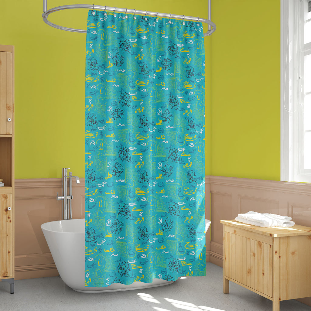 Eid Al Fitr Arabic Calligraphy D1 Washable Waterproof Shower Curtain-Shower Curtains-CUR_SH_EL-IC 5016643 IC 5016643, Allah, Ancient, Arabic, Art and Paintings, Calligraphy, Culture, Digital, Digital Art, Ethnic, Festivals, Festivals and Occasions, Festive, Graphic, Historical, Holidays, Illustrations, Islam, Medieval, Moroccan, Occasions, Patterns, Religion, Religious, Signs, Signs and Symbols, Traditional, Tribal, Typography, Vintage, World Culture, eid, al, fitr, d1, washable, waterproof, shower, curtain